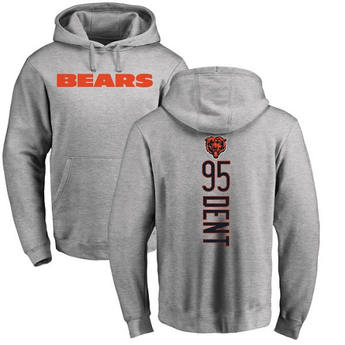 Chicago Bears Men Ash Richard Dent Backer NFL Football #95 Pullover Hoodie Sweatshirts->chicago bears->NFL Jersey